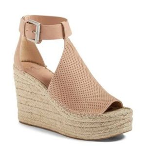 Annie Perforated Espadrille Platform Wedge